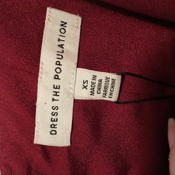 Dress the population Louisa dress dark magenta - Picture 3 of 5